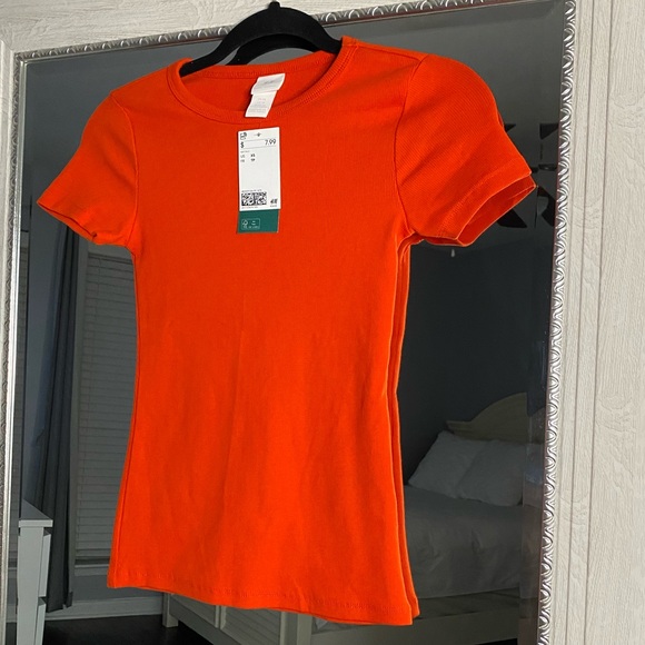 Orange Plain Tee - Picture 1 of 5